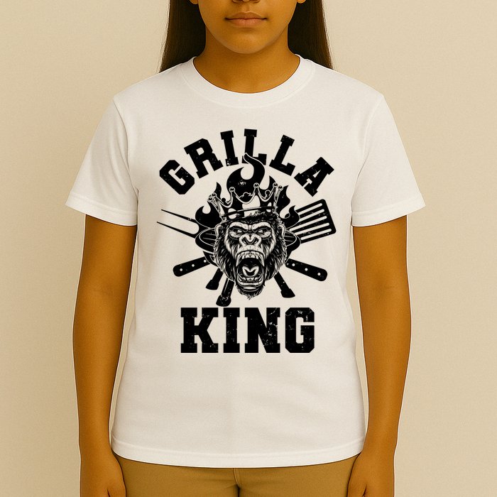 Funny Grilla King Gorilla King Of The Grill T-Shirt