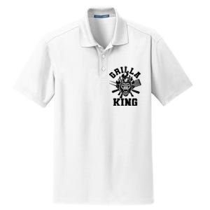 Funny Grilla King Gorilla King Of The Grill Dry Zone Grid Polo