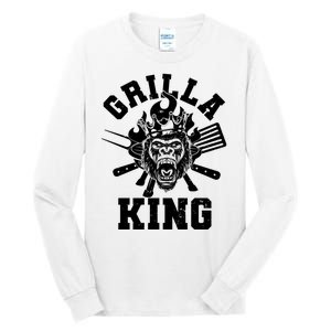 Funny Grilla King Gorilla King Of The Grill Tall Long Sleeve T-Shirt