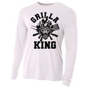 Funny Grilla King Gorilla King Of The Grill Cooling Performance Long Sleeve Crew