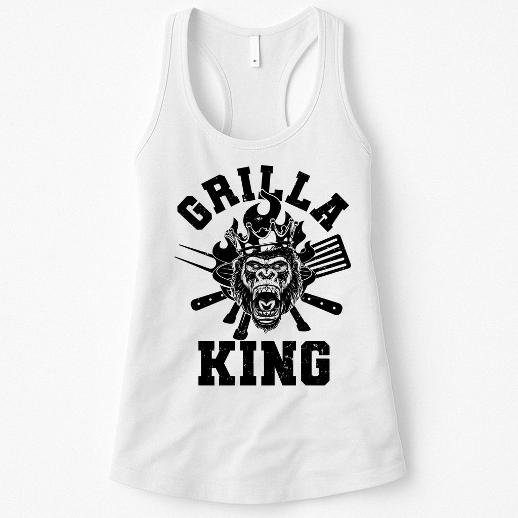 Funny Grilla King Gorilla King Of The Grill Womens Tank Top