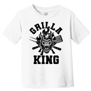 Funny Grilla King Gorilla King Of The Grill Toddler T-Shirt