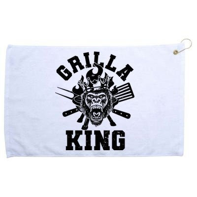 Funny Grilla King Gorilla King Of The Grill Grommeted Golf Towel