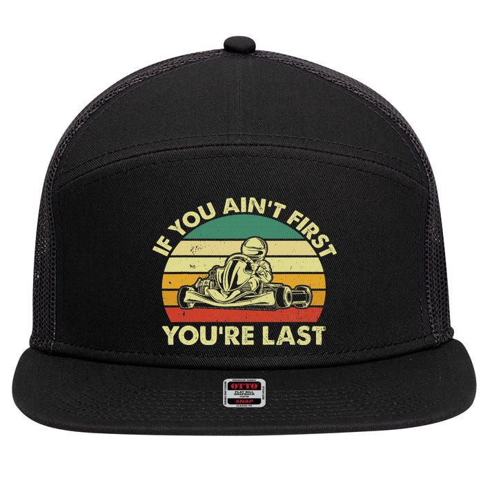 Funny Go Kart Racing Race Car Kart Racer 7 Panel Mesh Trucker Snapback Hat