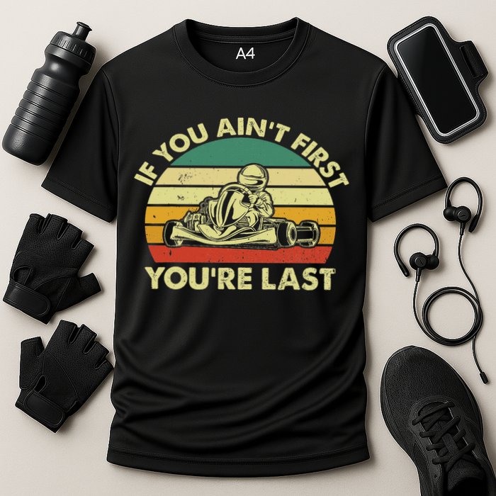 Funny Go Kart Racing Race Car Kart Racer Cooling Performance Crew T-Shirt