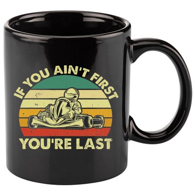 Funny Go Kart Racing Race Car Kart Racer 11oz C Handle Ceramic Mug