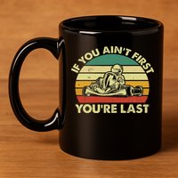 Funny Go Kart Racing Race Car Kart Racer 11oz C Handle Ceramic Mug