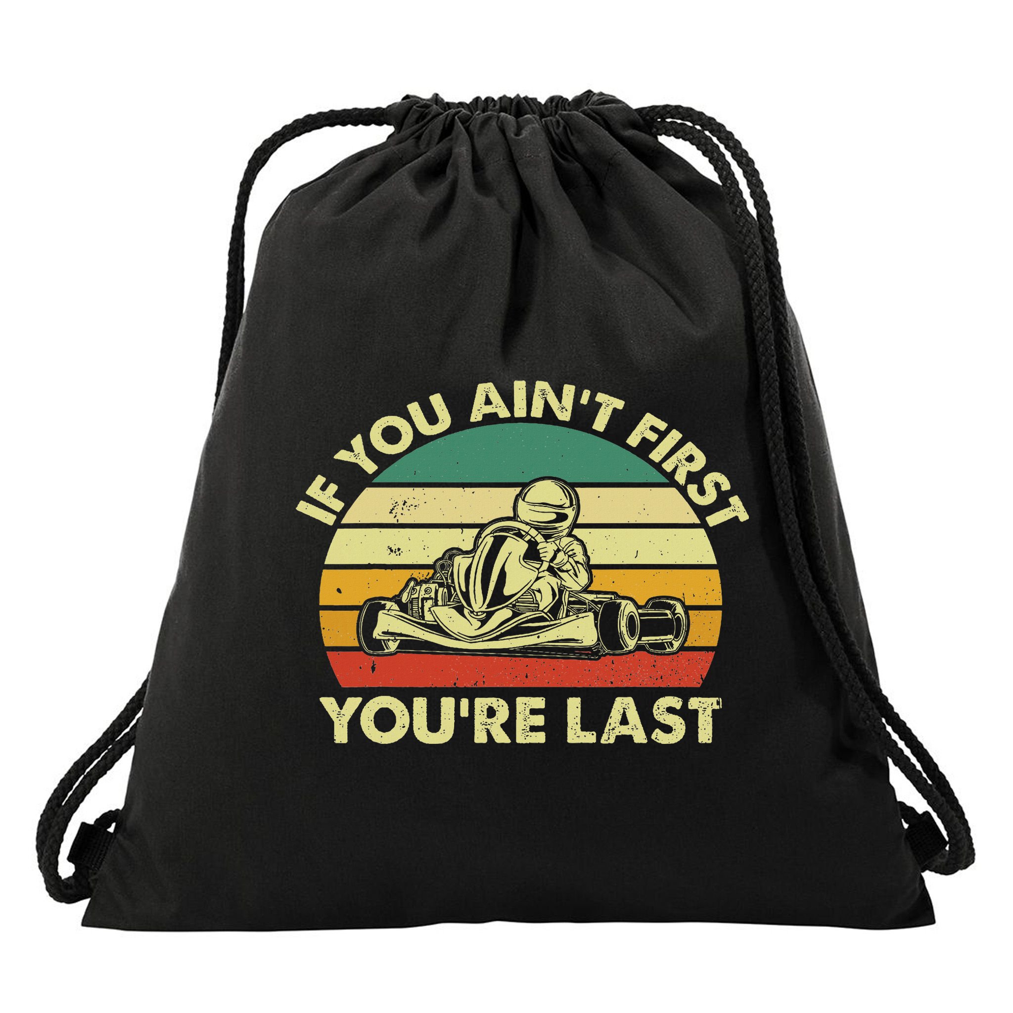 Funny Go Kart Racing Race Car Kart Racer Drawstring Bag