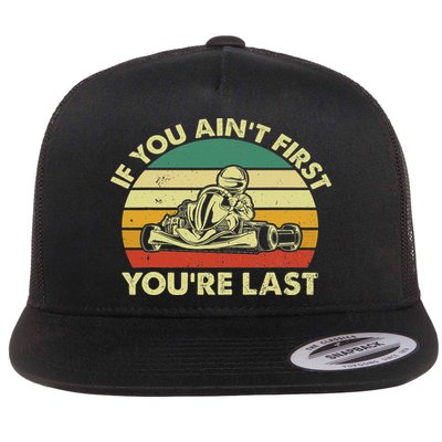 Funny Go Kart Racing Race Car Kart Racer Flat Bill Trucker Hat