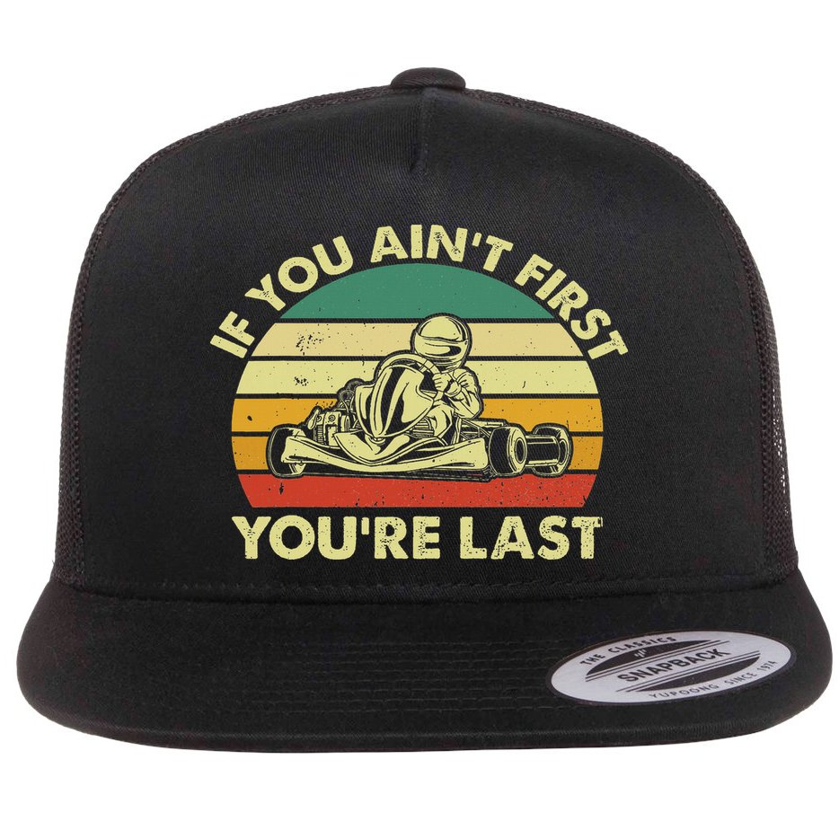 Funny Go Kart Racing Race Car Kart Racer Flat Bill Trucker Hat