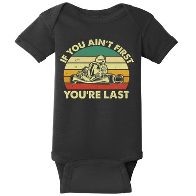 Funny Go Kart Racing Race Car Kart Racer Baby Bodysuit