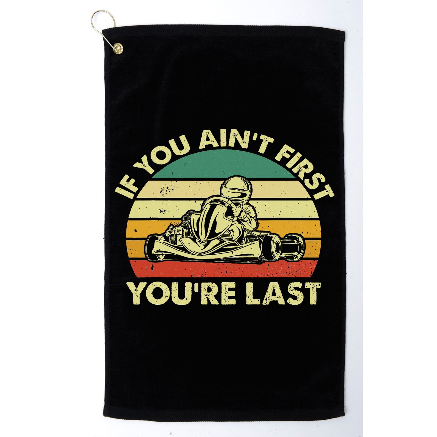 Funny Go Kart Racing Race Car Kart Racer Golf Towel
