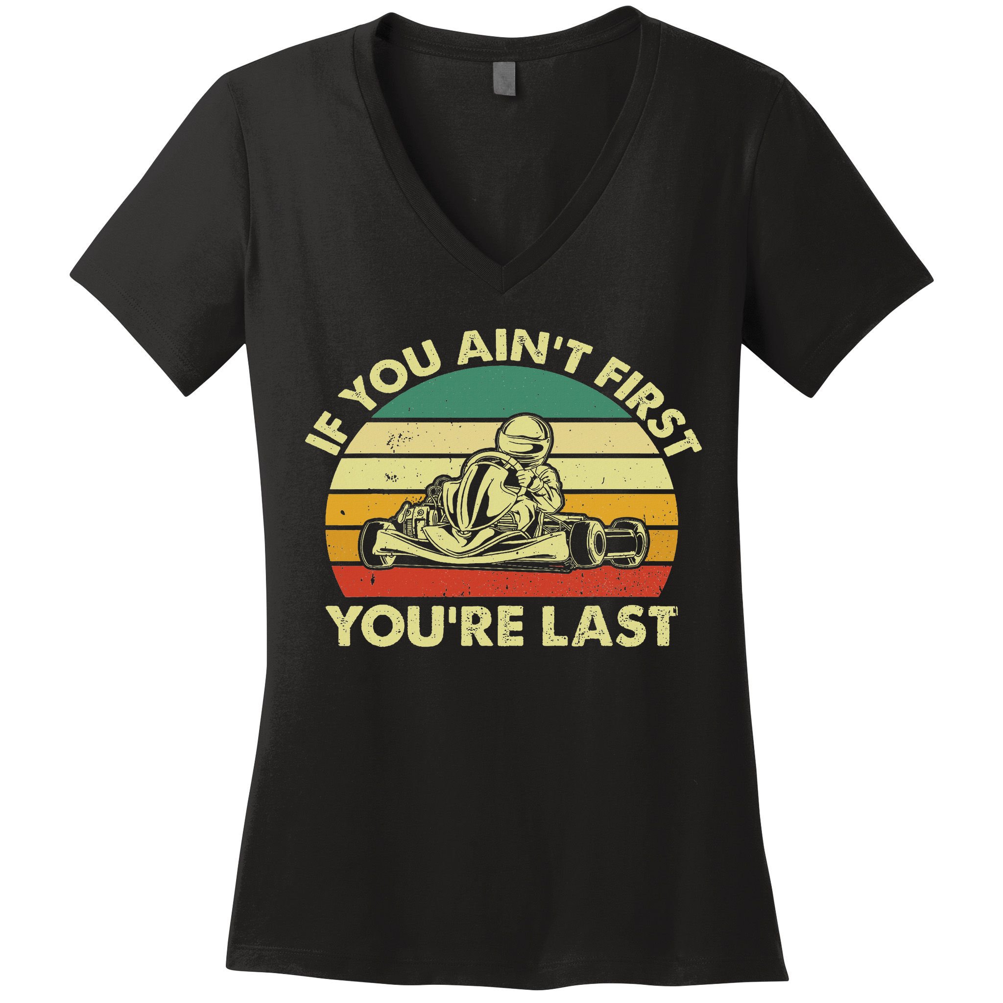 Funny Go Kart Racing Race Car Kart Racer Women's V-Neck T-Shirt