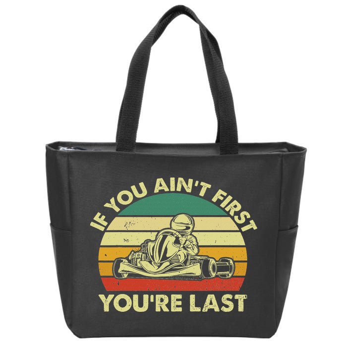 Funny Go Kart Racing Race Car Kart Racer Zip Tote Bag