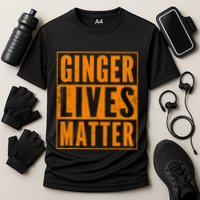 Funny Ginger Lives Matter Old School Redhead  Cooling Performance Crew T-Shirt