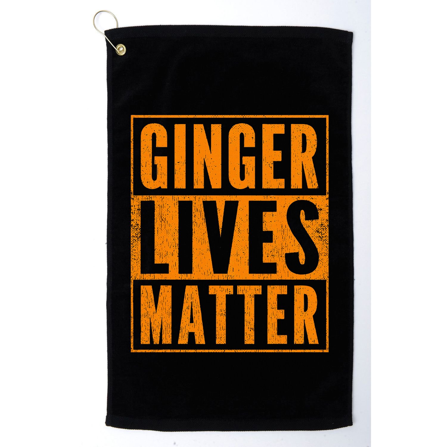 Funny Ginger Lives Matter Old School Redhead  Golf Towel