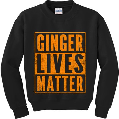 Funny Ginger Lives Matter Old School Redhead  Kids Sweatshirt
