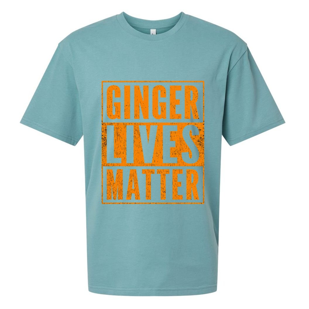 Funny Ginger Lives Matter Old School Redhead  Sueded Cloud Jersey T-Shirt