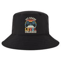 First Grade Level Unlocked Gamer 1st Day Of School Boys Cool Comfort Performance Bucket Hat