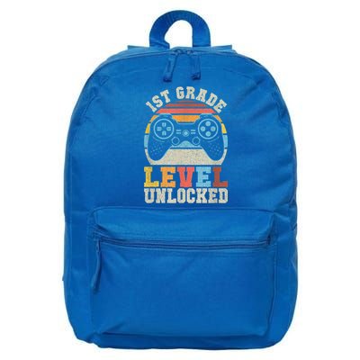 First Grade Level Unlocked Gamer 1st Day Of School Boys 16 in Basic Backpack