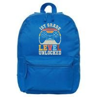 First Grade Level Unlocked Gamer 1st Day Of School Boys 16 in Basic Backpack