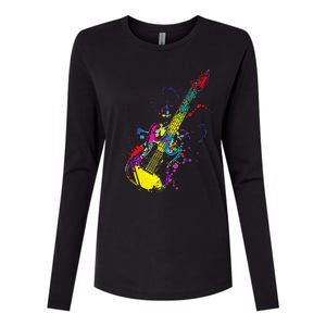 Funny Guitar Lovers Guitarist Musician Band Playing Womens Cotton Relaxed Long Sleeve T-Shirt