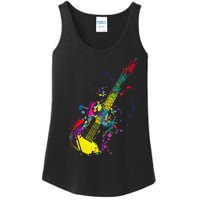 Funny Guitar Lovers Guitarist Musician Band Playing Ladies Essential Tank