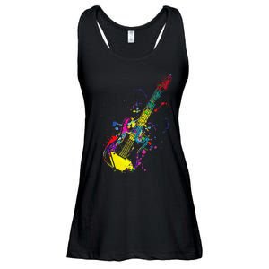 Funny Guitar Lovers Guitarist Musician Band Playing Ladies Essential Flowy Tank