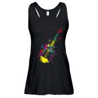 Funny Guitar Lovers Guitarist Musician Band Playing Ladies Essential Flowy Tank