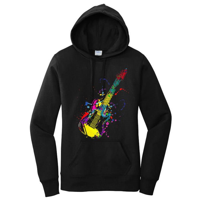 Funny Guitar Lovers Guitarist Musician Band Playing Women's Pullover Hoodie