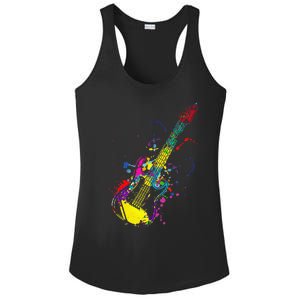 Funny Guitar Lovers Guitarist Musician Band Playing Ladies PosiCharge Competitor Racerback Tank