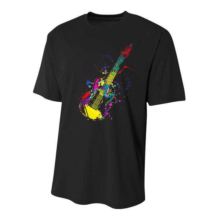 Funny Guitar Lovers Guitarist Musician Band Playing Youth Performance Sprint T-Shirt