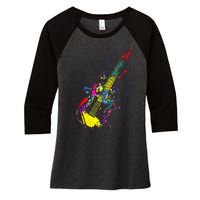 Funny Guitar Lovers Guitarist Musician Band Playing Women's Tri-Blend 3/4-Sleeve Raglan Shirt