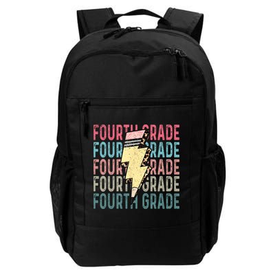 Fourth Grade Lightning Bolt Pencil Retro Teacher Backpack