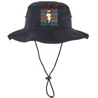 Fourth Grade Lightning Bolt Pencil Retro Teacher Legacy Cool Fit Booney Bucket Hat