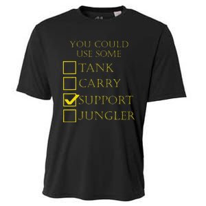 Funny Gaming League Support Cooling Performance Crew T-Shirt