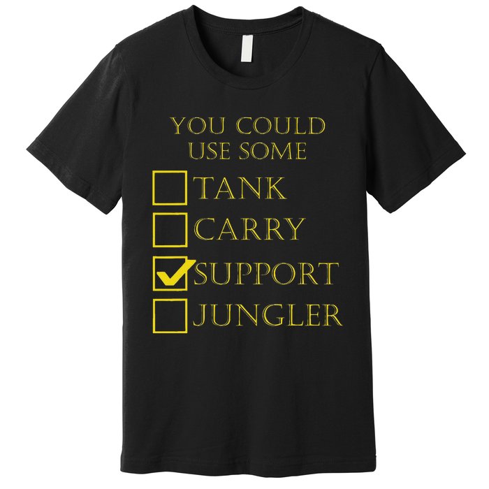 Funny Gaming League Support Premium T-Shirt