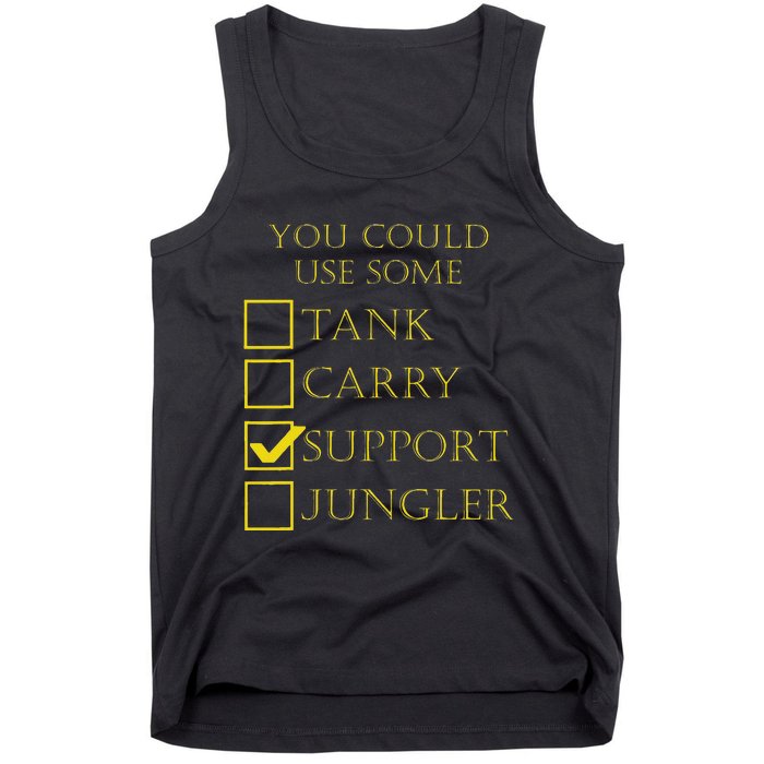 Funny Gaming League Support Tank Top