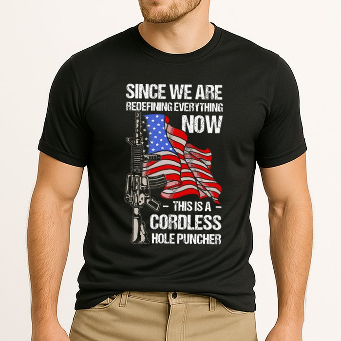 Funny Gun Lover Cordless Hole Puncher Performance Shirt