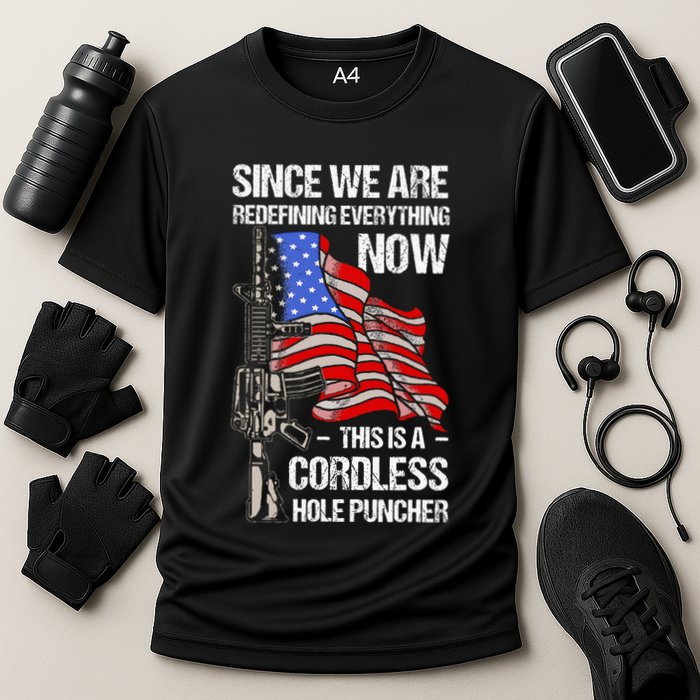 Funny Gun Lover Cordless Hole Puncher Performance Shirt