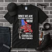 Funny Gun Lover Cordless Hole Puncher Tall T-Shirt