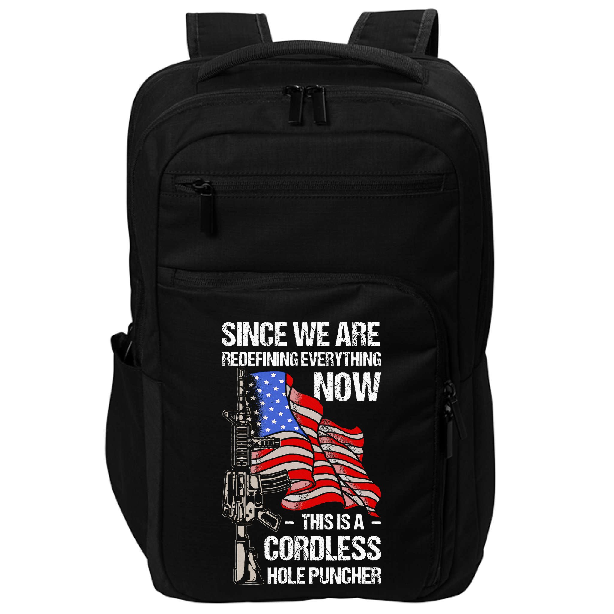 Funny Gun Lover Cordless Hole Puncher Impact Tech Backpack