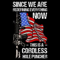 Funny Gun Lover Cordless Hole Puncher Drawstring Bag