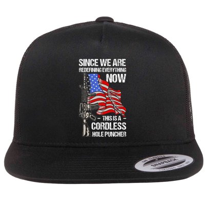 Funny Gun Lover Cordless Hole Puncher Flatbill Hat