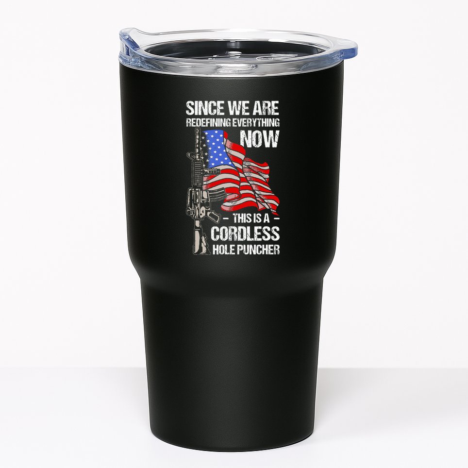 Funny Gun Lover Cordless Hole Puncher Tumbler