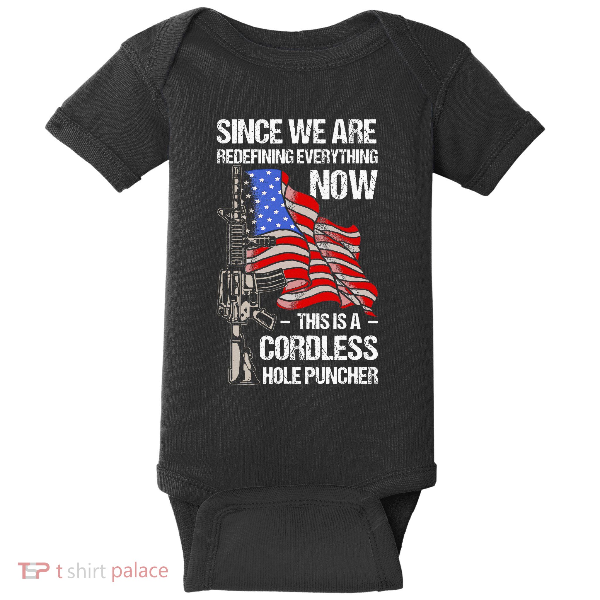 Funny Gun Lover Cordless Hole Puncher Baby Bodysuit