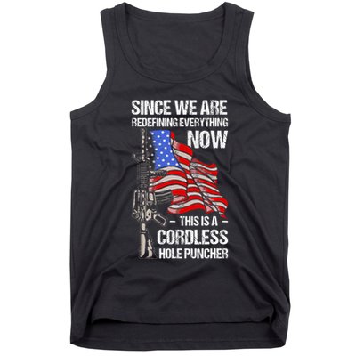 Funny Gun Lover Cordless Hole Puncher Tank Top