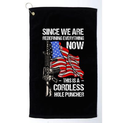 Funny Gun Lover Cordless Hole Puncher Golf Towel