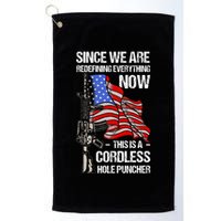 Funny Gun Lover Cordless Hole Puncher Golf Towel