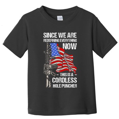 Funny Gun Lover Cordless Hole Puncher Toddler T-Shirt